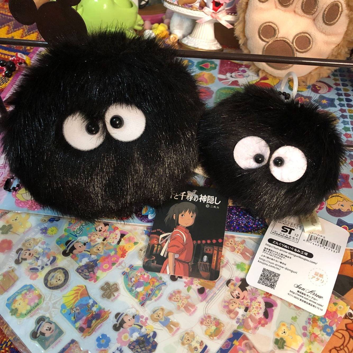 Japan Hayao Miyazaki Totoro Chihiro and Chihiro series black charcoal small briquettes plush pendant coin purse pull Zhen hanging ornament