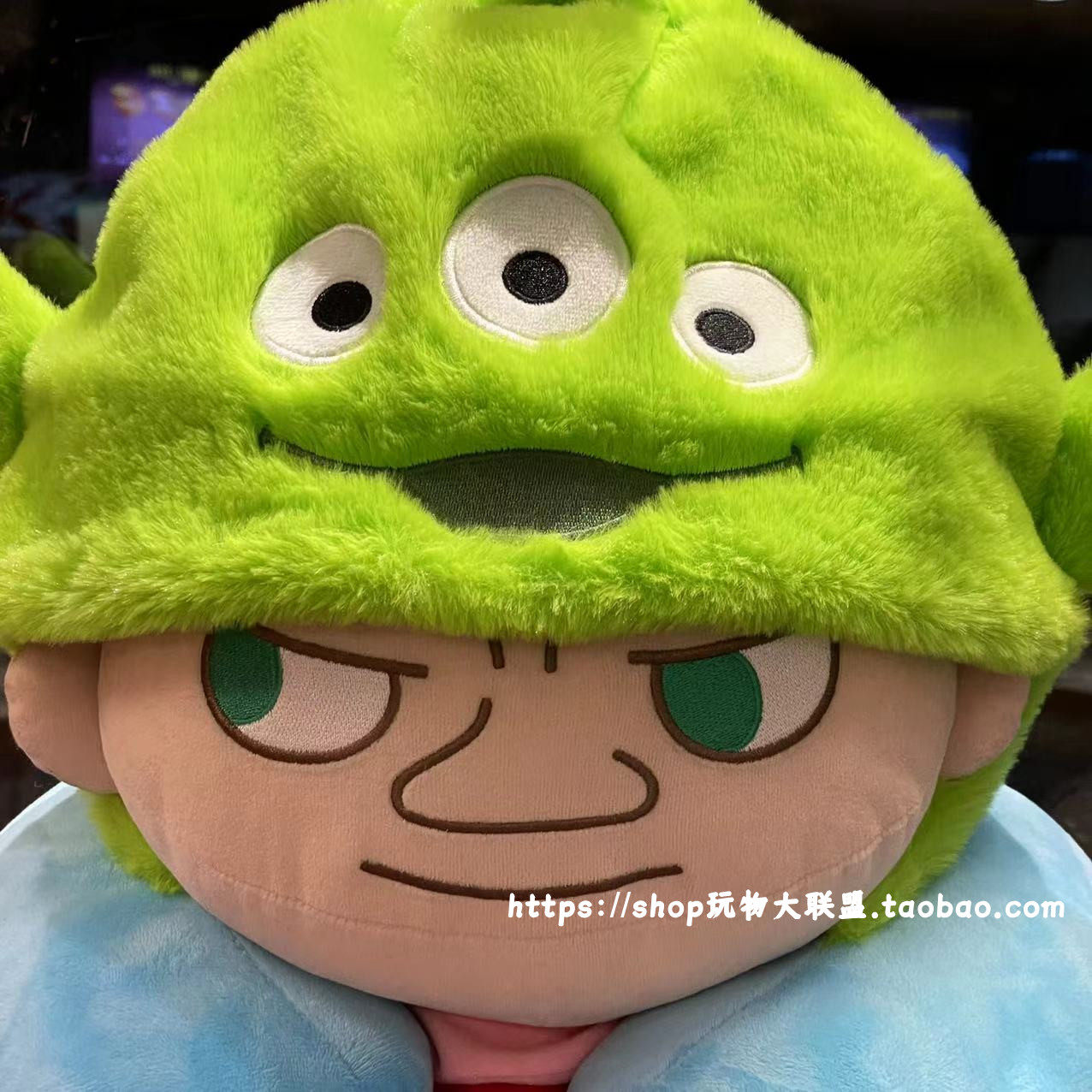 U- типа подушка 【包邮】动漫卡通史迪仔三眼仔连帽u型枕午睡神器旅行遮光枕