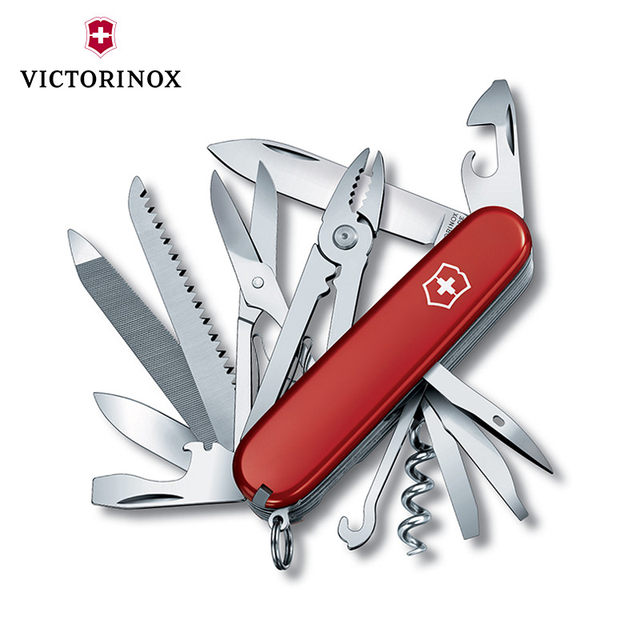 Victorinox Swiss Army Knife Master Craftsman 91mm Multifunctional Knife Folding Utility Knife Outdoor ຂອງແທ້ Swiss Sergeant Knife