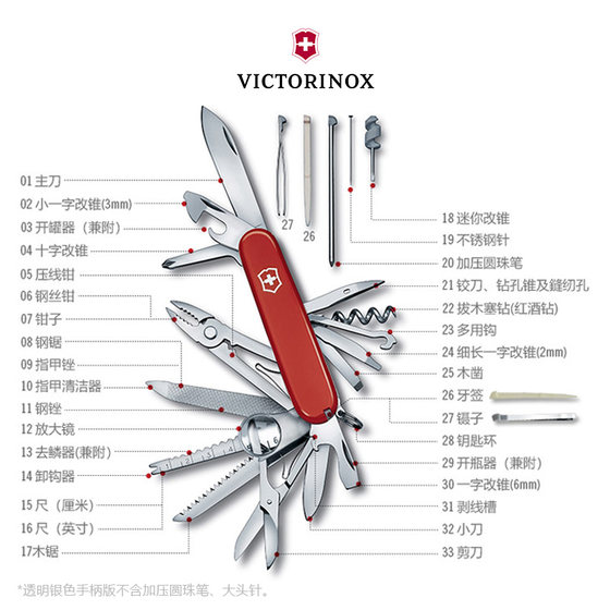 Victorinox Swiss Army Knife Hero 91mm Genuine Swiss Multi-function Knife Tool Knife Swiss Sergeant Knife