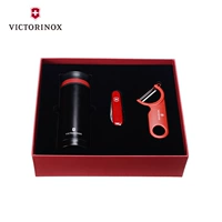 Victorinox Victorinox Swiss Army Peeler Cup Ba mảnh Red World Cover Gift Box dao xếp bỏ túi Thụy Sĩ