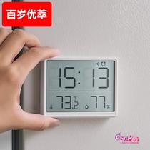 Simple large screen digital temperature and humidity electronic alarm clock refrigerator sticker magnetic clock creative desktop electronic watch wall clock