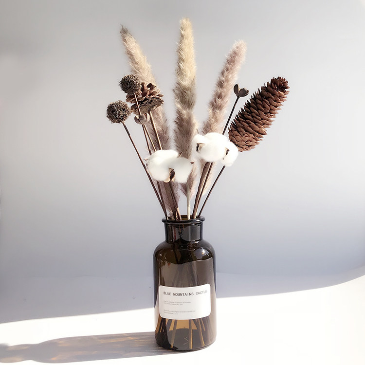 Dry Flower Bouquet Reed Home Furnished Wood Cotton Pine Road Circular Arts in Nordic Living Room Decoration Flowers