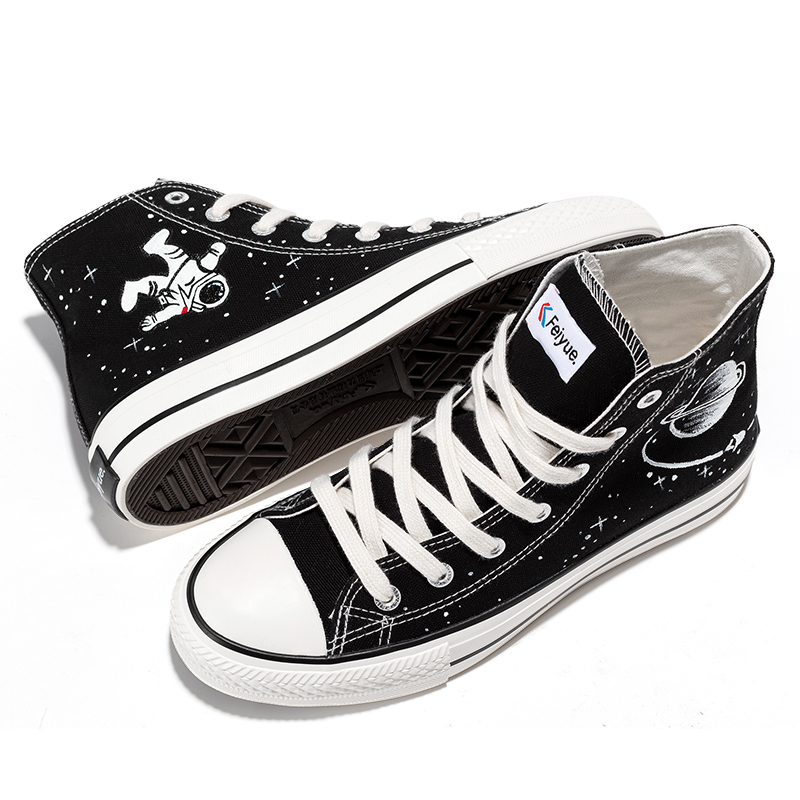 feiyue leaps canvas shoes in spring 2022 new casual shoes canvas shoes hand painted