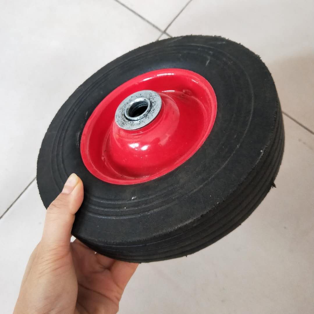 (A pair of 20 cm) Hand trolley luggage car special solid rubber wheel inner hole 16mm