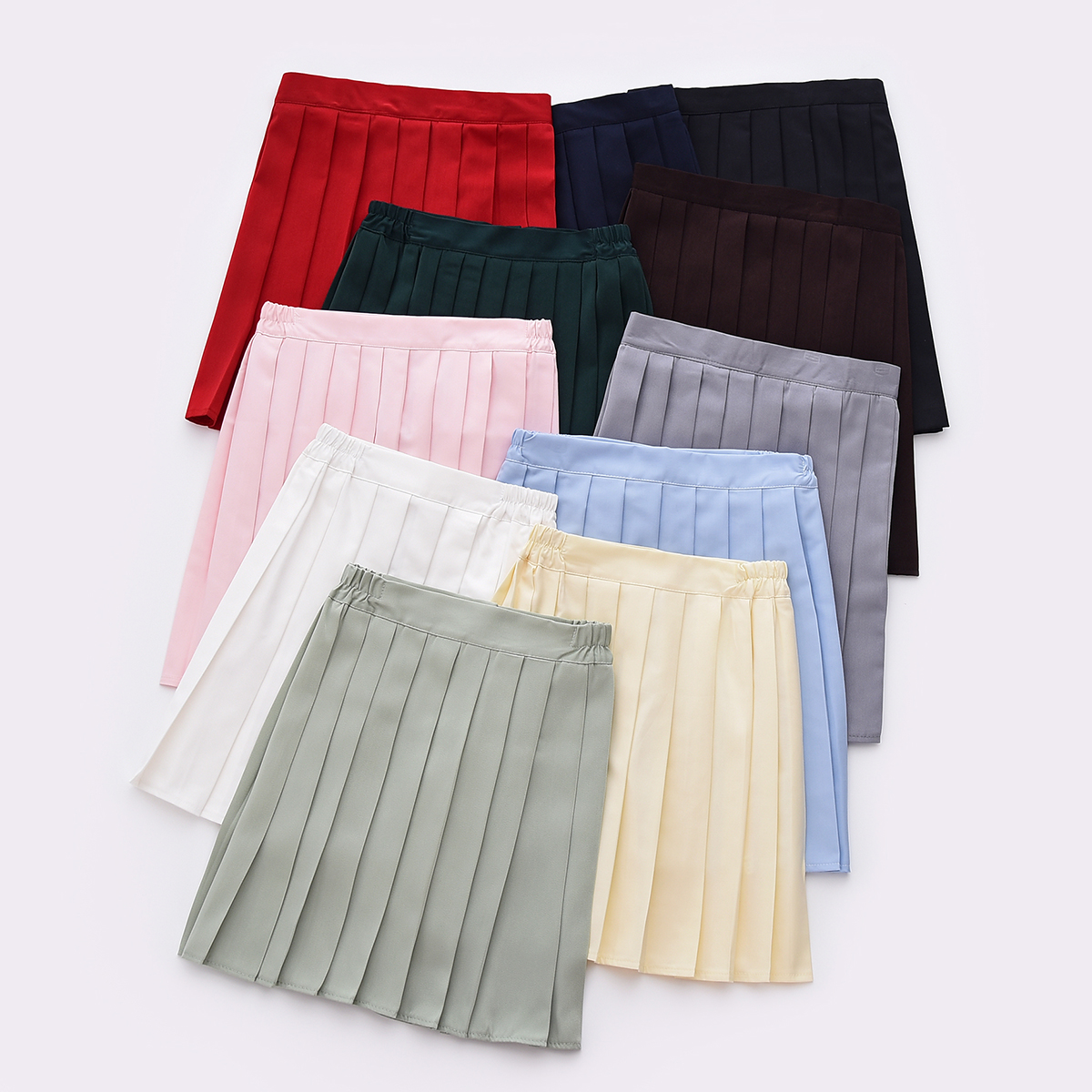 Trăm đồng phục jk màu tinh khiết váy phong cách Nhật Bản Học viện phụ nữ pleated trường váy váy mềm chị váy nổ