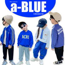 Sensation Chenchen Ma Boys Wear Klein Blue Series Handsome Childrens Shirt Long Sleeve Jacket Autumn Dress