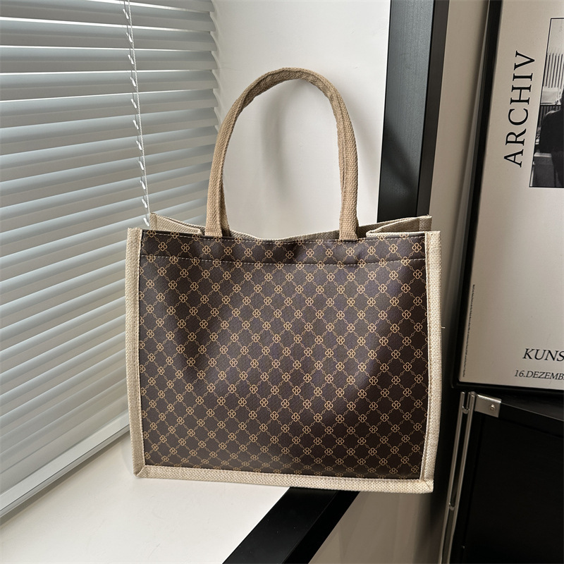 Canvas Bag Women's Handbag 2025 New Large-Capacity Linen Tote Bag Women's ins Work Commute Tote Bag