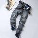 Jeans Men's Elastic Loose Straight New Ash Spring Autumn Autumn Thin Section 2023 Casual Men's Summer Pants