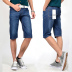 Mùa hè quần short denim nam siêu mỏng năm điểm quần nam 7 bảy điểm ống túm lỏng thẳng 5 điểm quần âu Cao bồi