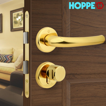 Germany imported hoppe handle solid wood mute door lock indoor pure copper split Gold Good hand handle 1710