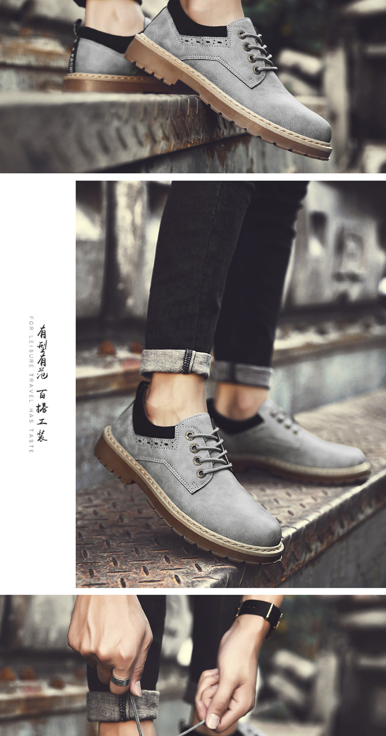 Mùa thu và mùa đông Phiên bản Hàn Quốc của xu hướng giày nam thấp để giúp Martin khởi động giày thủy triều dụng cụ giày thông thường của Anh cộng với giày cotton nhung ấm giày sneaker nam chính hãng