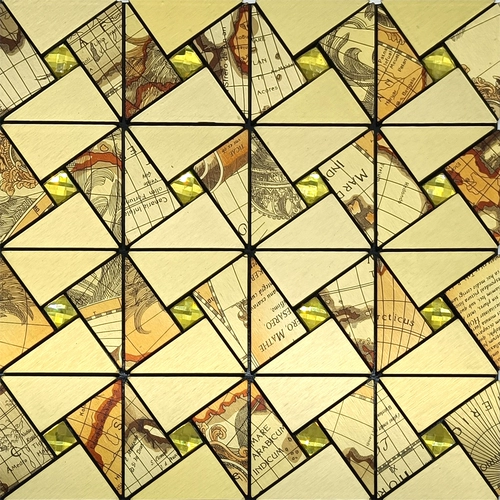 Мозаика, самоклеющаяся стеклянная металлическая наклейка на стену, цвет, европейский стиль