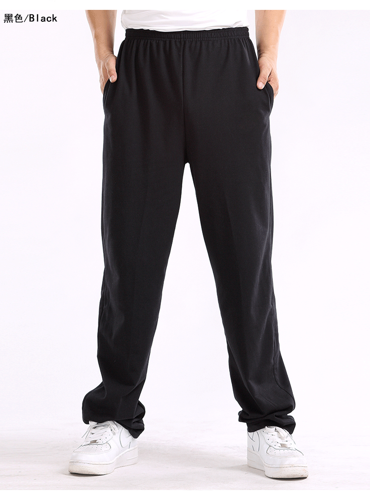Quần thể thao nam mùa thu đông cộng với quần nhung dày, quần ống suông thẳng cho nam quần bò jogger nam