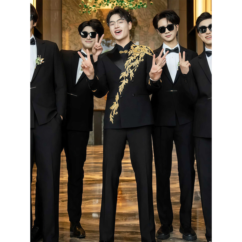 New Chinese-Style Men's Wedding Suit, Groom's Outfit, 2026 New Model, Wedding Attire, Xiuhe Suit