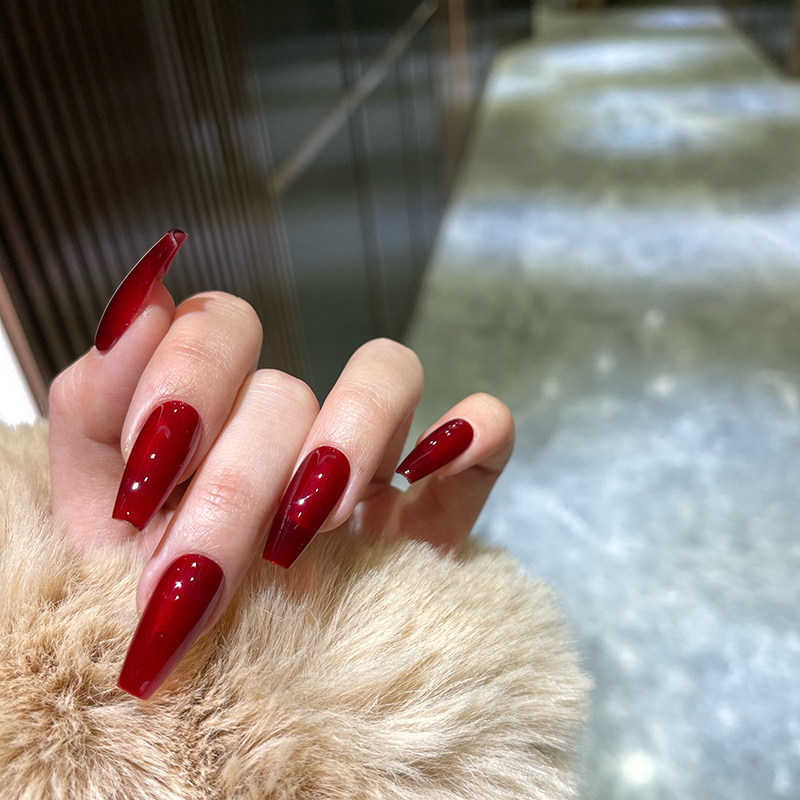 Net red custom pomegranate red overdraft nail polish rubber 2022 Mejia style special ice overdraft red color series RED NEW COLOR