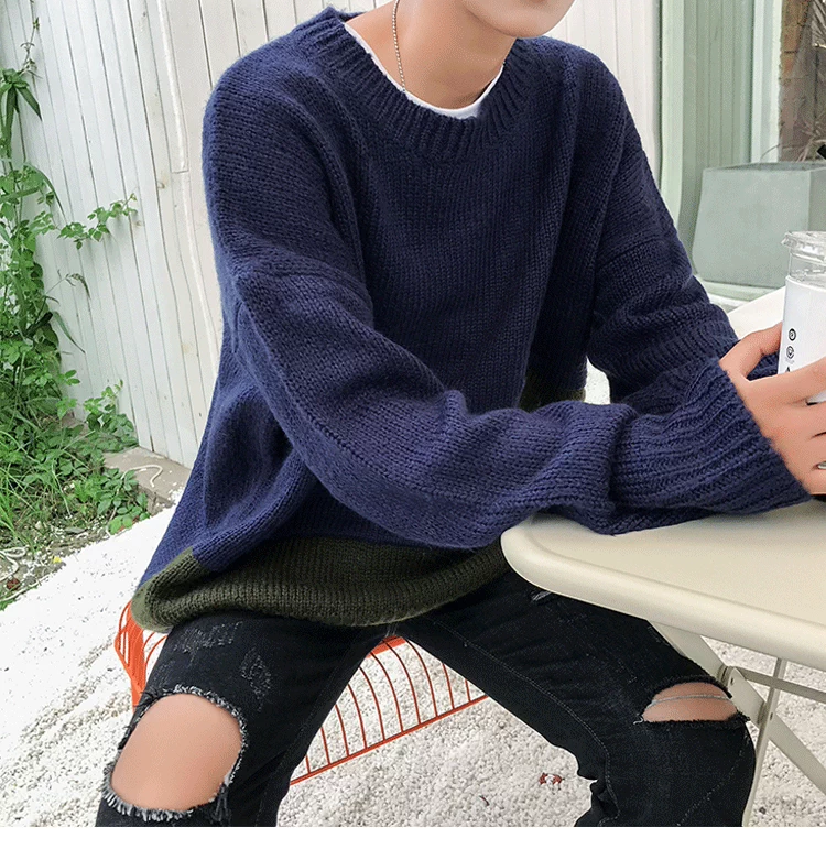 Các cặp vợ chồng mùa thu và mùa đông 2018 new bf gió loose couple áo len Hàn Quốc xu hướng áo thun áo len nam áo khoác áo đôi tình yêu