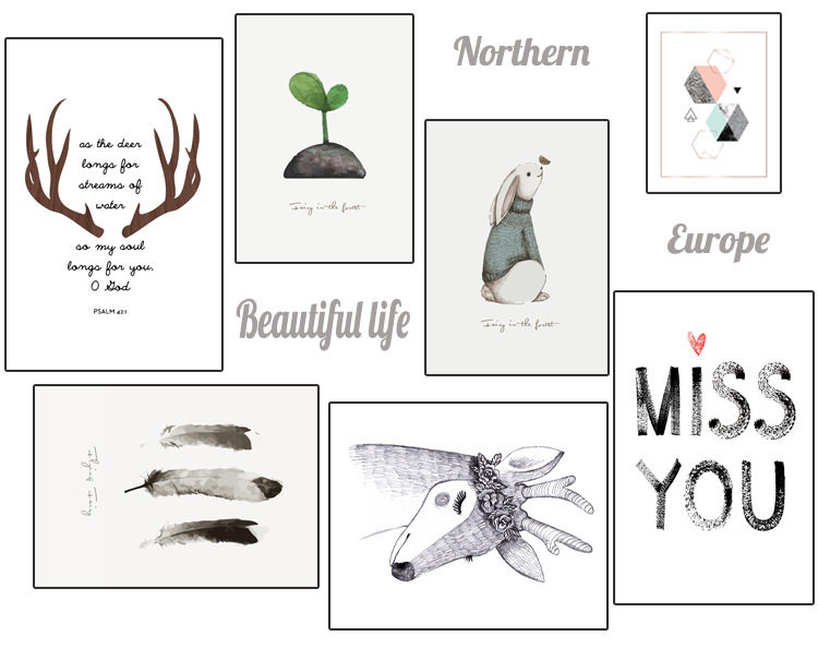 Photo Wall Decoration Painting Photo Frame Hanging Wall Composition Creativity Free Stiletto Stidding Glue Background Wall Swing Table Nail Sale Special After Sale