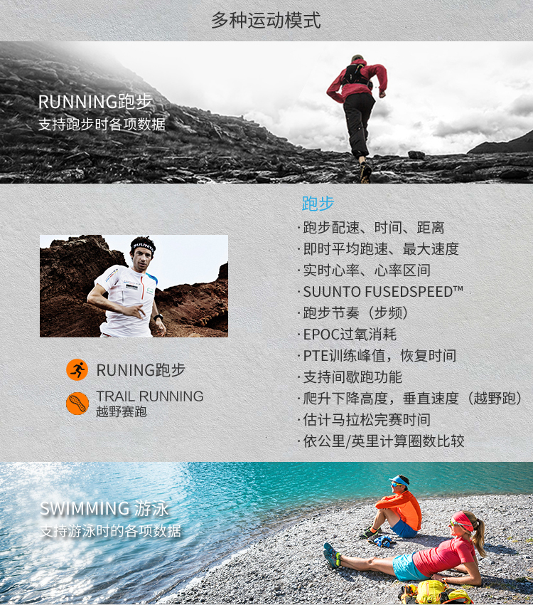 Song Tuo Suunto 颂 9 Spartan BARO nhịp tim quang điện tốc độ GPS thể thao ngoài trời đồng hồ nam - Giao tiếp / Điều hướng / Đồng hồ ngoài trời đồng hồ diesel