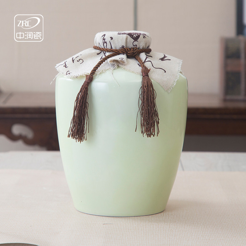 Jingdezhen ceramic wine jar household antique liquor jug ​​five catties ten catties sealed empty wine bottle bubble wine jar wine tank