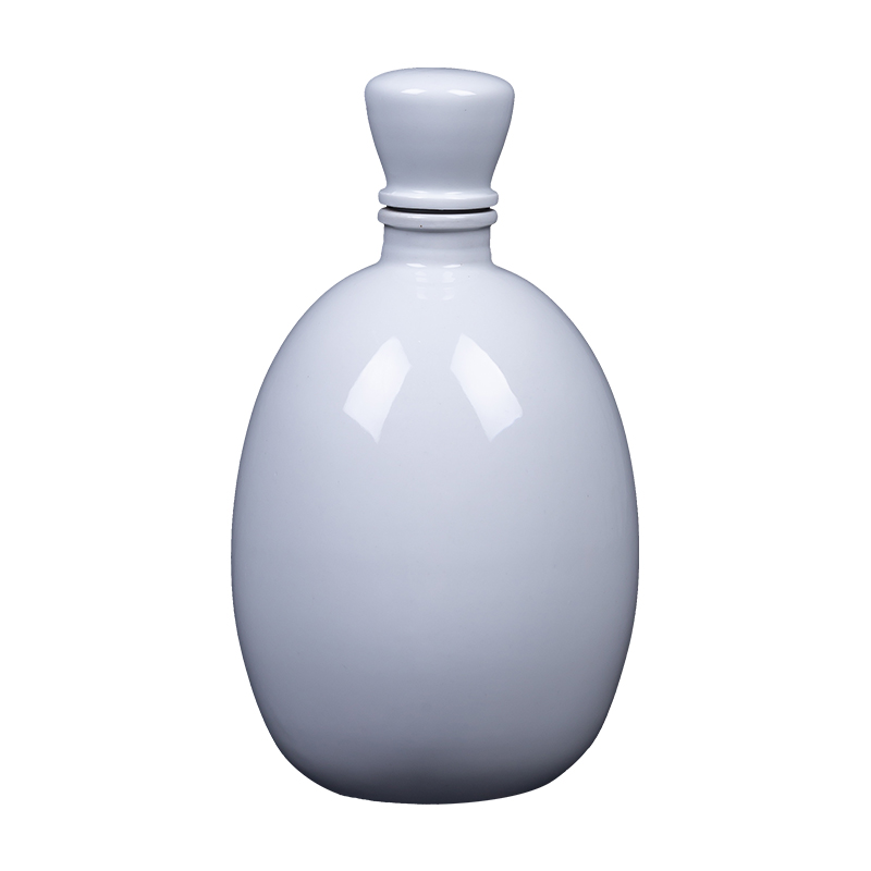 Leap in jingdezhen ceramic empty wine bottles of white wine jar flask to pack a small handleless wine cup three catties mail customization