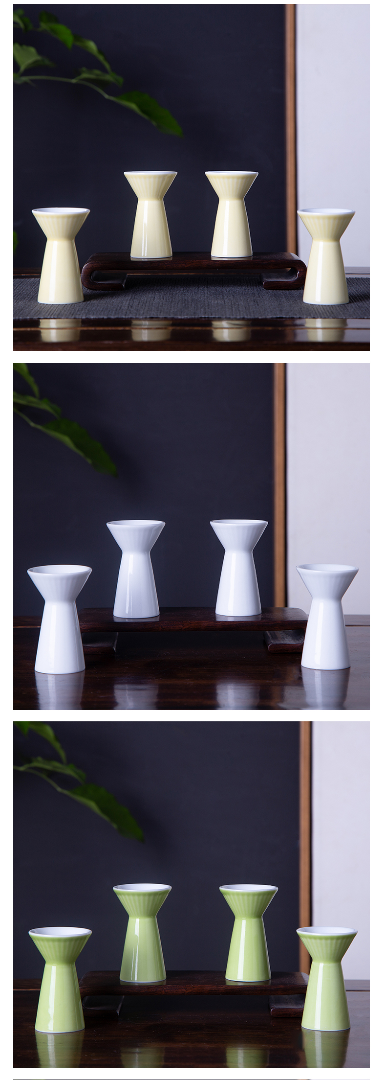 Jingdezhen ceramic small glass koubei creative a small handleless wine cup white household of Chinese style restoring ancient ways liquor cup wine suits for