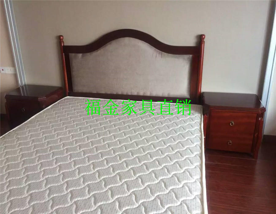 Nội thất khách sạn tùy chỉnh giường gỗ rắn giường mềm dựa vào giường giải trí