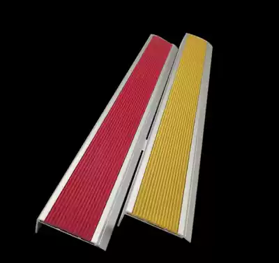 Stair anti-sliding strip kindergarten step step step aluminum alloy L-type anti-collision corner protection rubber edging edge edge crimping strip