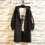 Мужская летняя одежда для защиты от солнца, белый плащ с капюшоном, ультратонкая тонкая куртка, средней длины, в корейском стиле