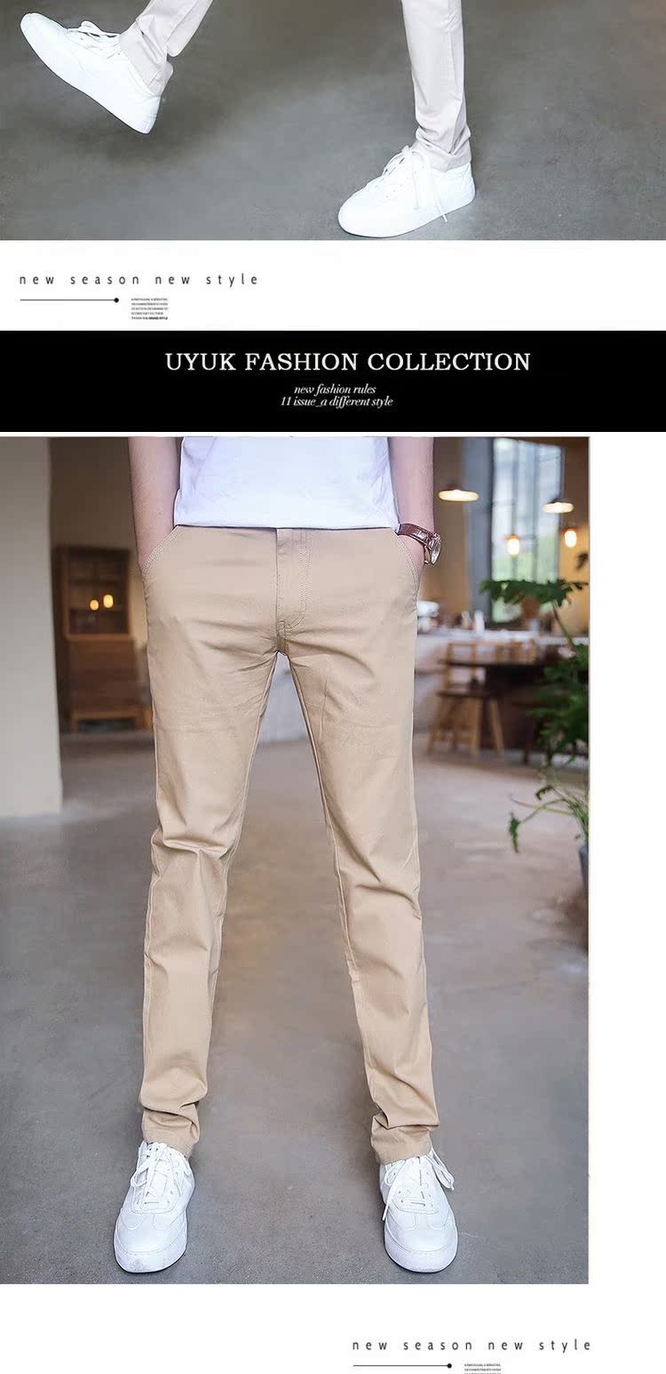 2019 quần nam mới mùa xuân quần dài Hàn Quốc quần nam thẳng nam cotton mỏng hoang dã - Quần tây thường quần thể thao