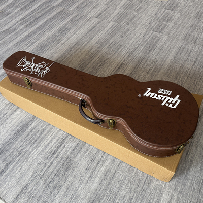 Прямая продажа с фабрики Gibson LP для электрогитары в стиле ретро, ​​коричневый чехол с надписью