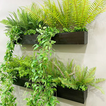 Plant Wall simulation plant fake flower Vine vines living room interior decoration green plant wall fleshy Wall Wall solid wood frame