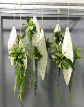 Creative simulation succulent plant wall-mounted green plant pendant Living Room bar restaurant aerial hanging ornaments hanging