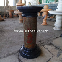 Stone carving flower stand stone flower table pillar stone carving column flower pot pillar stone carving flower table bonsai bottom support