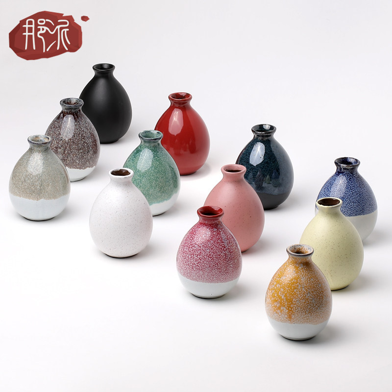 Ceramic wine bottle fruit wine bottle half a catty earthen pottery small wine jug and wind wine jar 250ml antique empty wine bottle ceramic cover