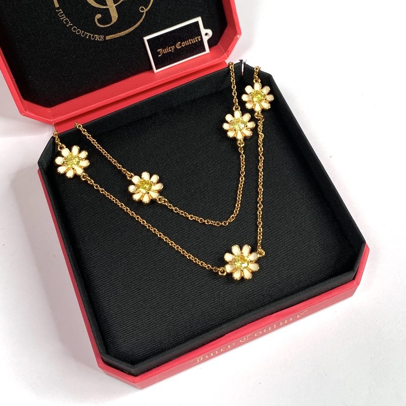 Juicy Orange-Colored Rhinestone-Embellished Double-Layered Long Thin Necklace, Clavicle Chain, Fashionable, Sweet and Versatile Accessory