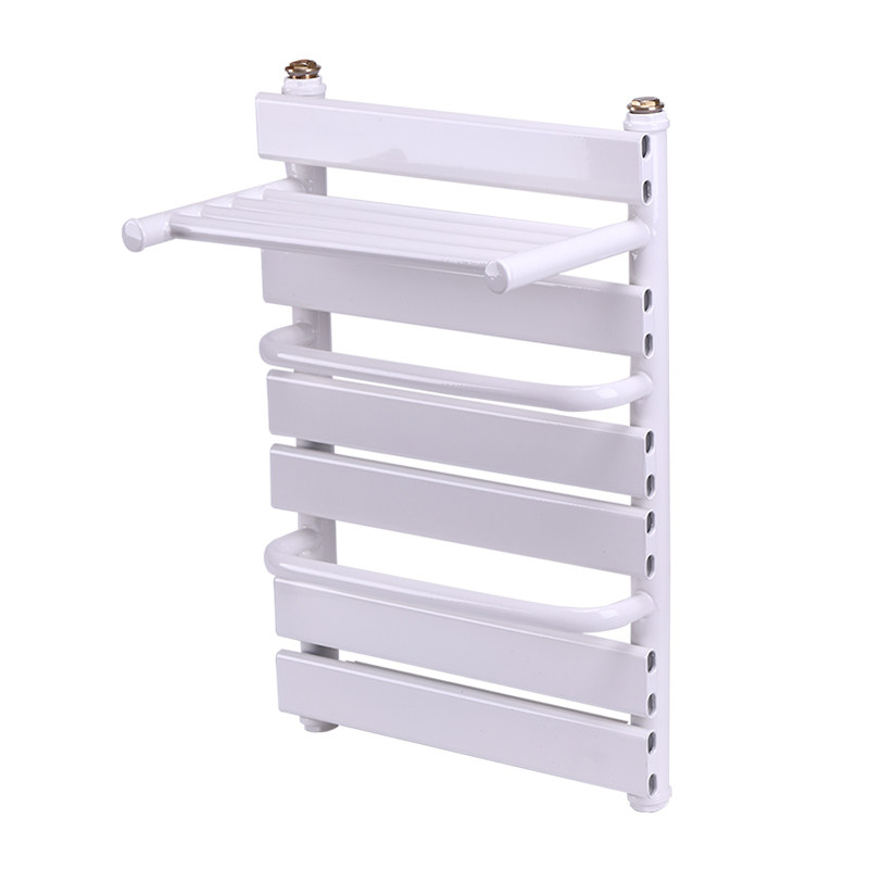 Copper-aluminum composite bath towel rack bamboo basket white big picture