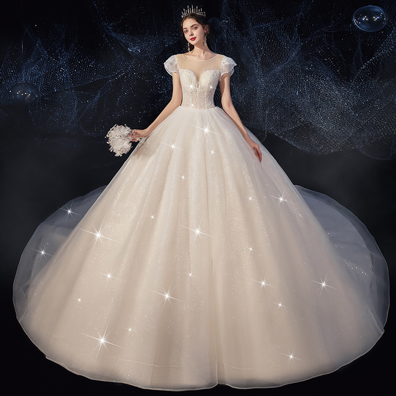 Summer wedding dress, french style, 2021 collection Summer wedding dress, french style, 2021 collection