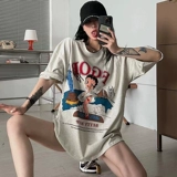 Ретро летняя брендовая футболка, коллекция 2022, оверсайз