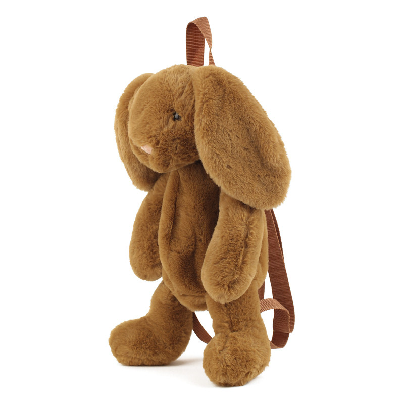 DIVAKIDS Rabbit Backpack Long Ear Rabbit Plush Bag Cute Bonnie Rabbit Doll Soft Girl Backpack Children Student