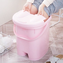 Bubble Foot Barrel High Deep Bucket Over Knee Wash Foot Basin Home with cover Dormitory Foot Bath Plastic Massage Plus High Thickened Overcalving