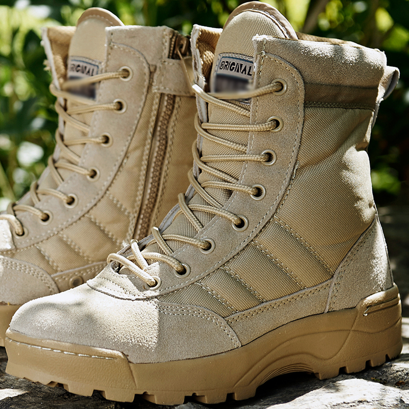Battle Hehe mountaineering shoes men and women winter ultra-light combat training boots military fans boots waterproof hiking shoes breathable Desert Tactical Boots