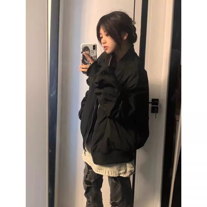 2023 new American retro GFS jacket jacket women's small crowdsize baseball uniform autumn winter thickening-Taobao