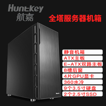 Full Tower 4GPU Alpha server workstation storage dual EATX multi hard drive silent water cooling desktop chassis