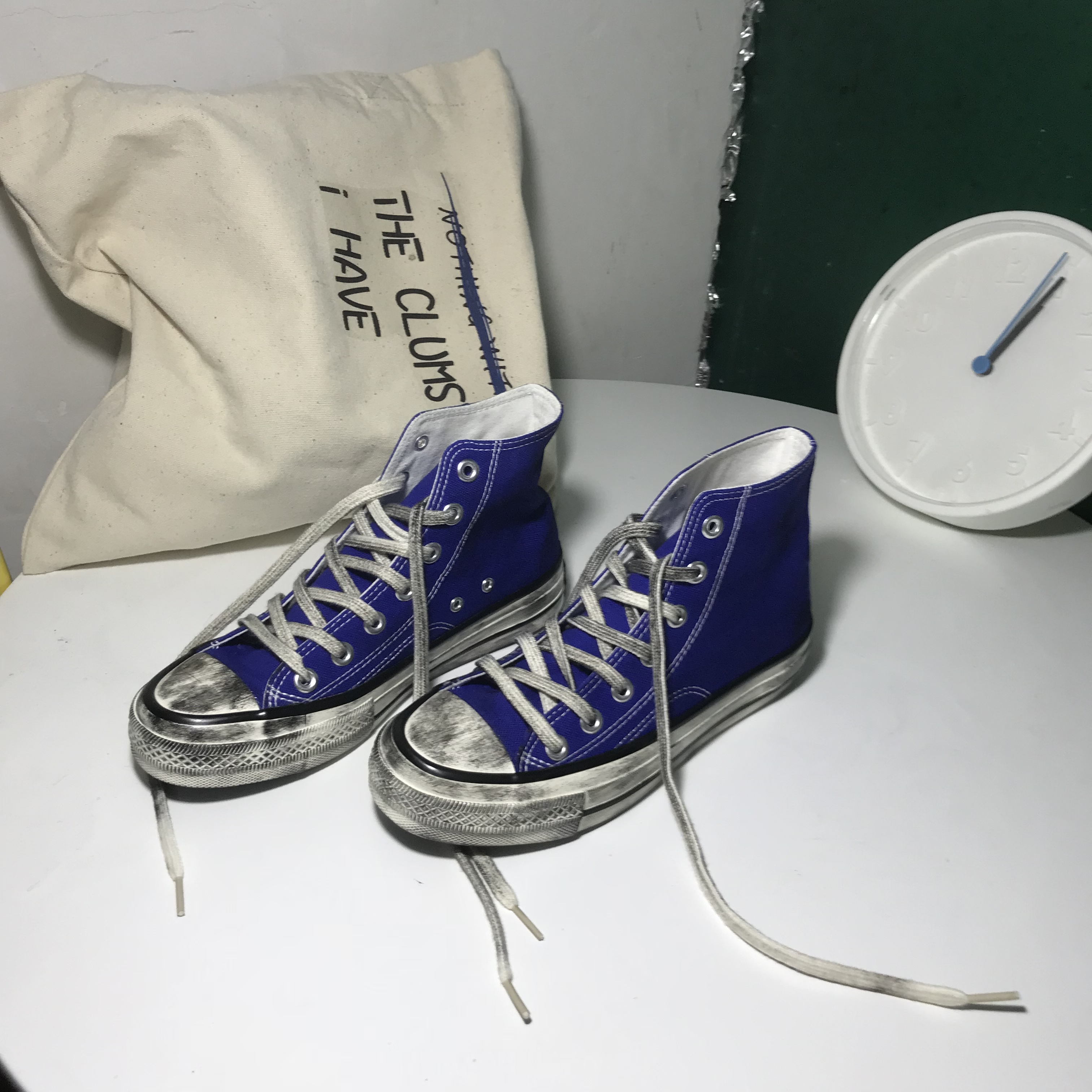Retro giày thủy triều bẩn đường BF cảng hương vị kho báu màu xanh retro in nam và nữ giày sneaker nữ hot trend 2021