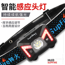 Shenhuo HL03 headlight Strong light induction led rechargeable night fishing meter Ultra-bright ultra-light waterproof head-mounted 3000