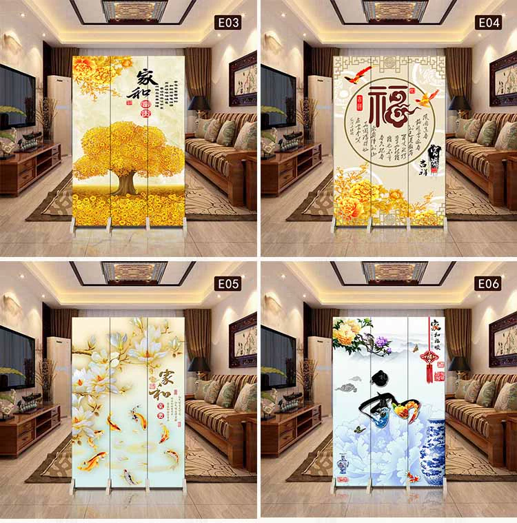 Trung Quốc phong cách màn hình phân vùng thời trang phòng khách hiện đại di động đơn giản gấp phòng ngủ phòng khách sạn gỗ rắn vải đơn giản - Màn hình / Cửa sổ