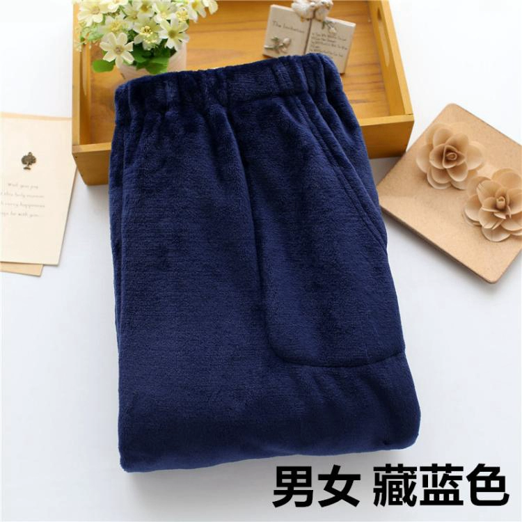 Quần flannel Pajama cho nam và nữ mùa thu và mùa đông mẫu dày cỡ lớn san hô nhung nước nhung lỏng phần mỏng quần nhà