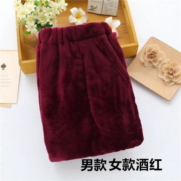 Quần flannel Pajama cho nam và nữ mùa thu và mùa đông mẫu dày cỡ lớn san hô nhung nước nhung lỏng phần mỏng quần nhà