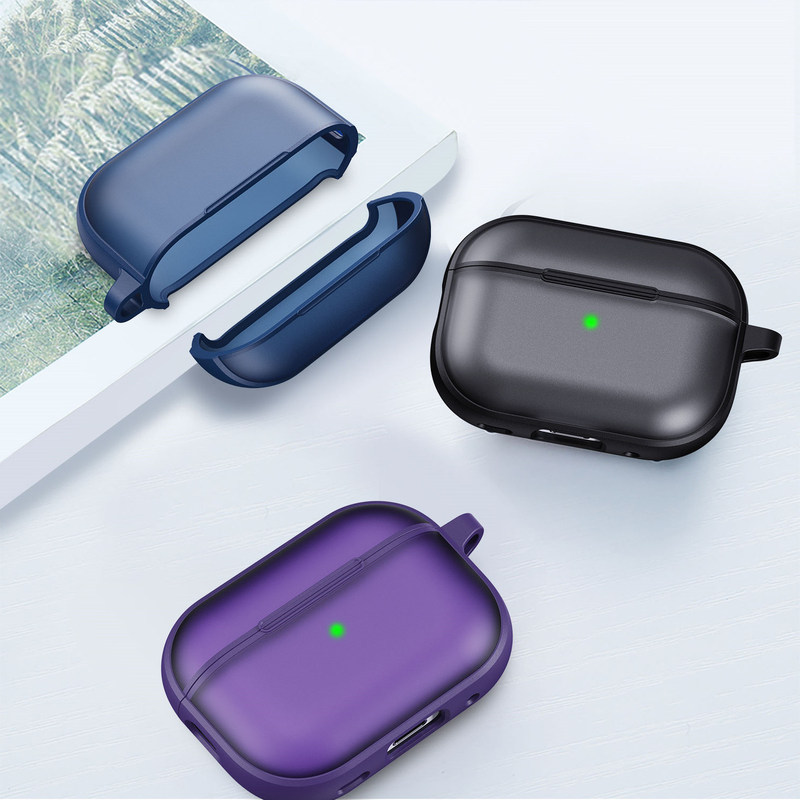 Suitable for Apple AirPods Pro 3Rd Generation, 2Nd Generation Matte Earphone Protective Case, Air Pods 3 4Th Generation Bluetooth Earphone Case, Simple Anti-Fall Case, Apple Airpods3 Transparent Silicone Case
